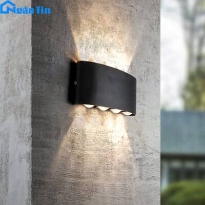 Đèn Led hắt tường treo tường gắn tường trong nhà ngoài trời 8 bóng Led 220V VNT624-19 Ngân Tin