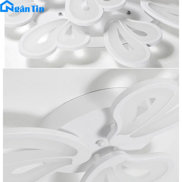 Đèn Mâm Ốp Trần 9 Cánh Bướm Trang Trí Phòng Khách Phòng Ngủ Bàn ăn Led 3 Chế Độ Màu OT8063T9 Ngân Tin (kèm remote) - Image 6