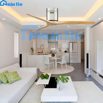 Quạt trần 3 cánh gỗ trần thấp quạt trần cho căn hộ chung cư phòng ngủ VF18 Ngân Tin