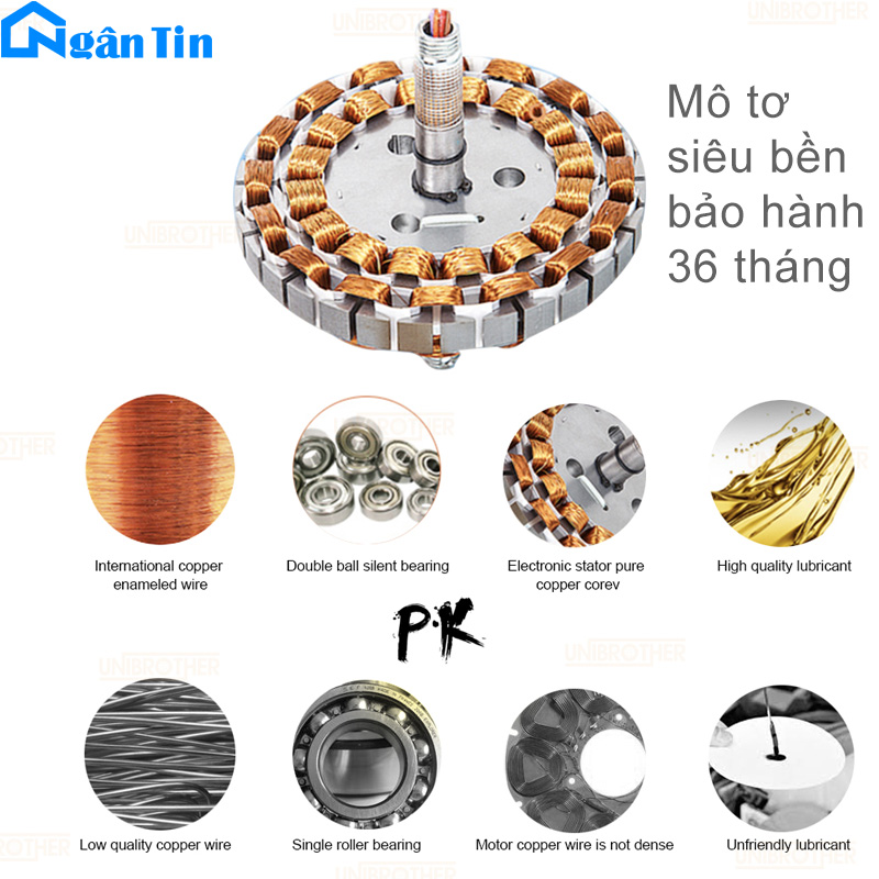 quat tran den Led canh go trang tri phong khach cao cao led 3 che do mau VF14 ngan tin 6 1