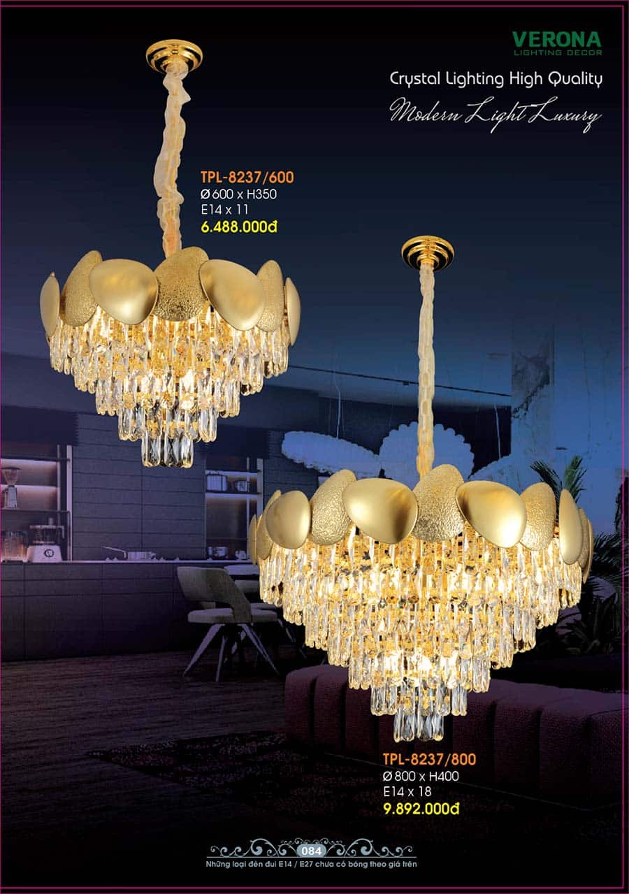 Catalog Đèn Trang Trí Ngân Tin 594 den chum pha le trang tri sanh ngan tin 06