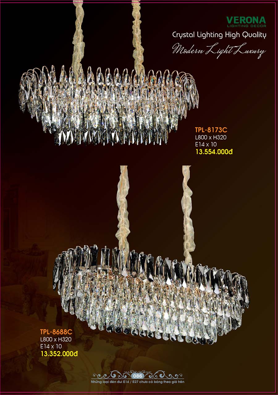 Catalog Đèn Trang Trí Ngân Tin 598 den chum pha le trang tri sanh ngan tin 08