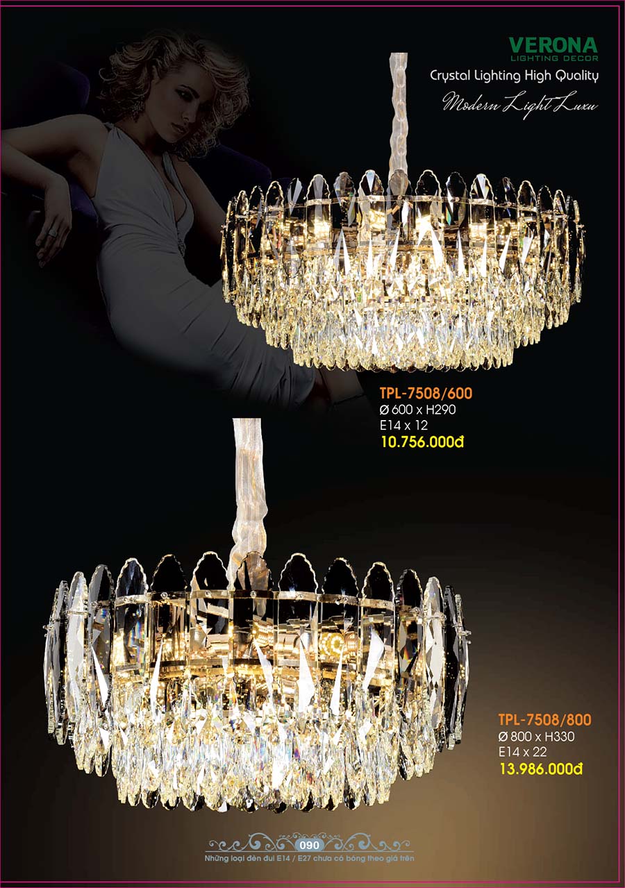 Catalog Đèn Trang Trí Ngân Tin 606 den chum pha le trang tri sanh ngan tin 12