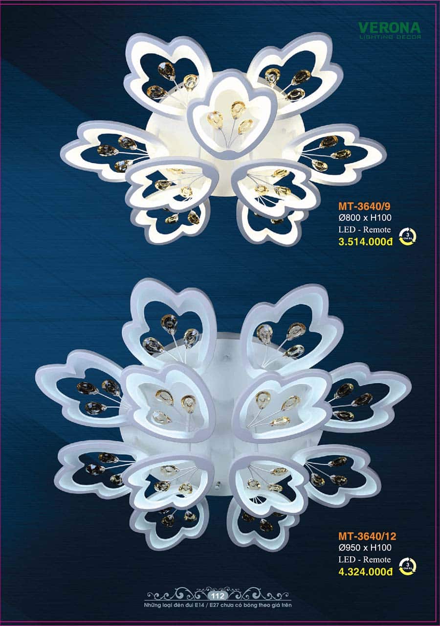 Catalog Đèn Trang Trí Ngân Tin 394 den mam led op tran trang tri trong nha ngan tin 04