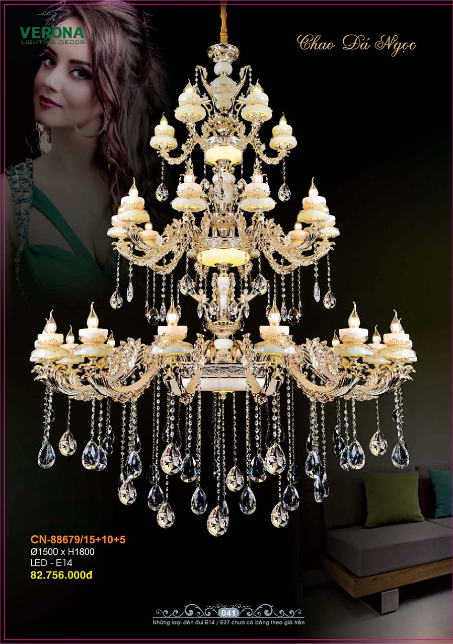 Catalog Đèn Trang Trí Ngân Tin 664 den nen pha le trang tri trong nha ngan tin 01