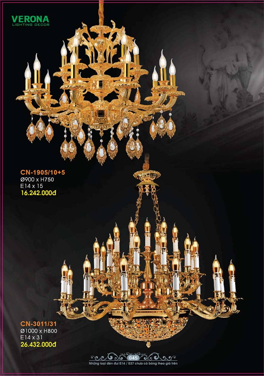 Catalog Đèn Trang Trí Ngân Tin 672 den nen pha le trang tri trong nha ngan tin 05