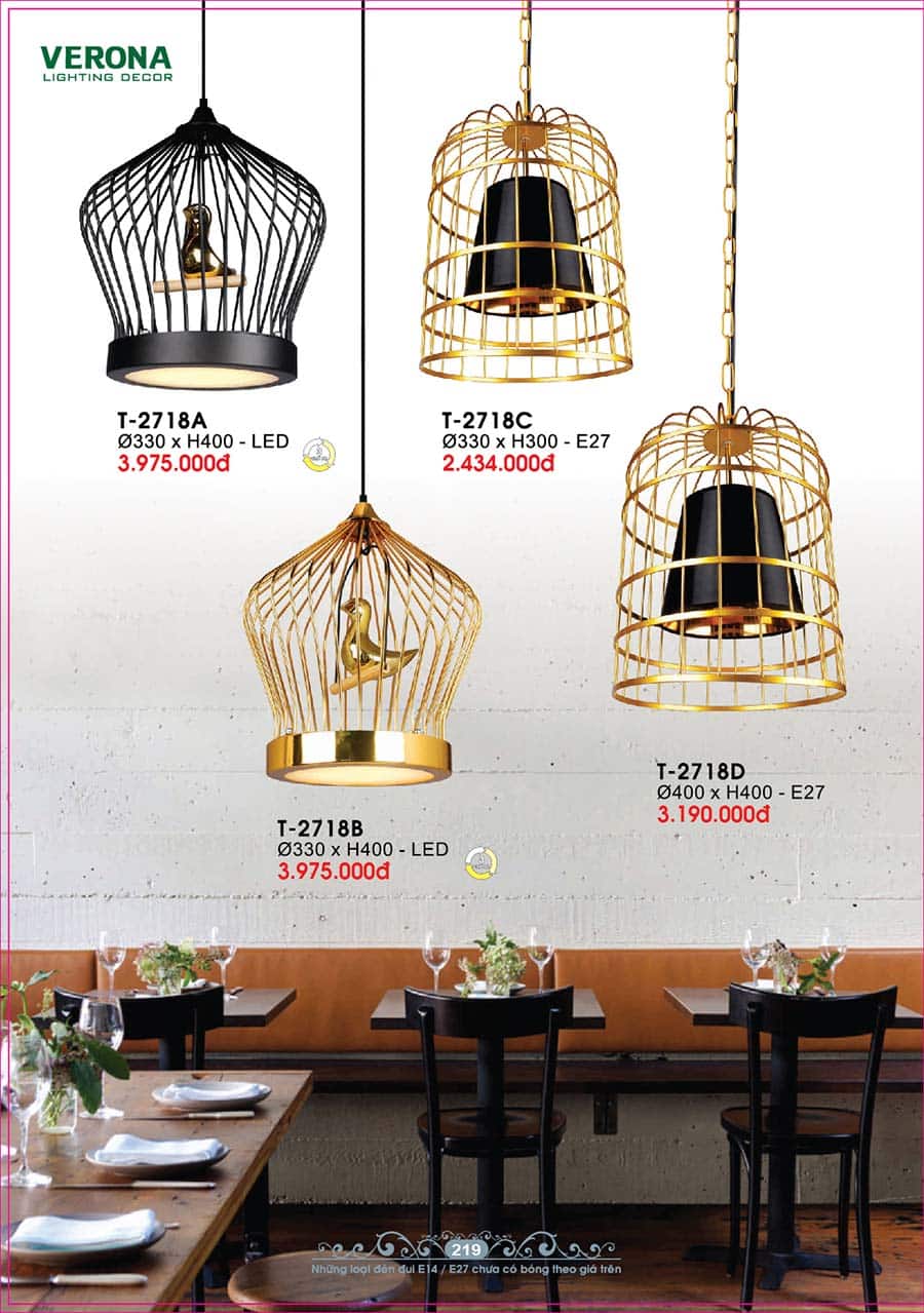 Catalog Đèn Trang Trí Ngân Tin 2 den tha bong roi tran trang tri trong nha ngan tin 01