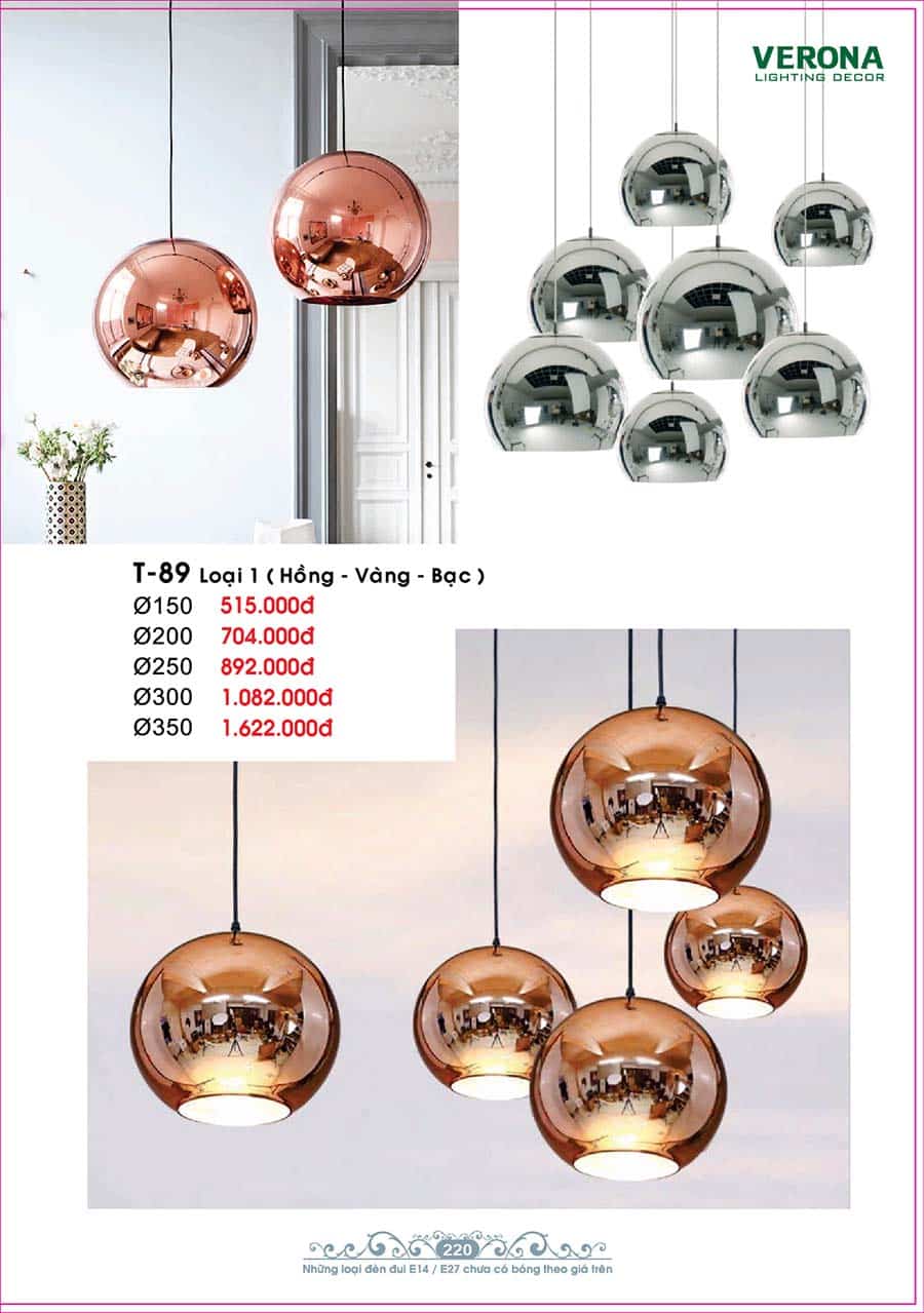 Catalog Đèn Trang Trí Ngân Tin 16 den tha bong roi tran trang tri trong nha ngan tin 02