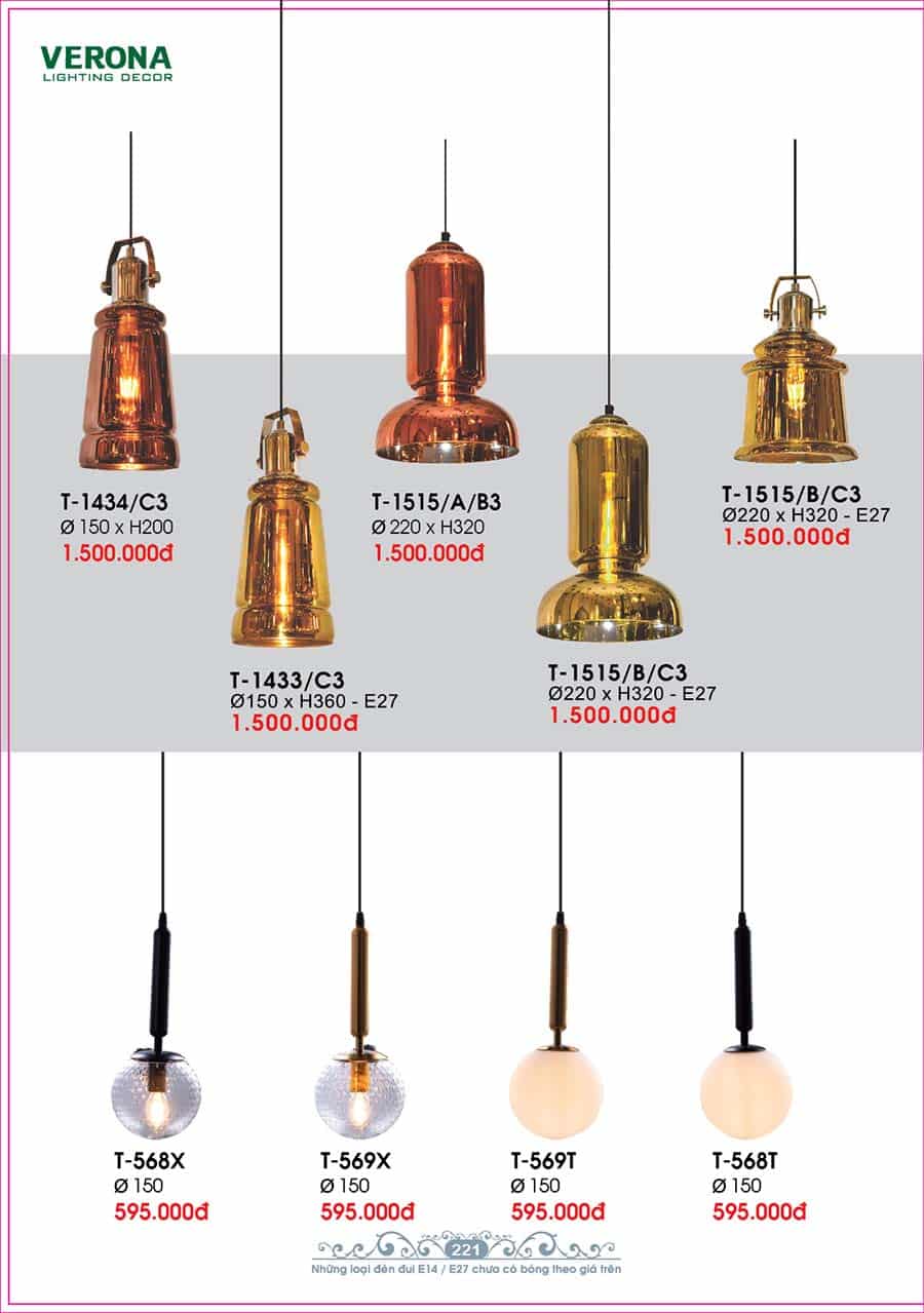 Catalog Đèn Trang Trí Ngân Tin 14 den tha bong roi tran trang tri trong nha ngan tin 03