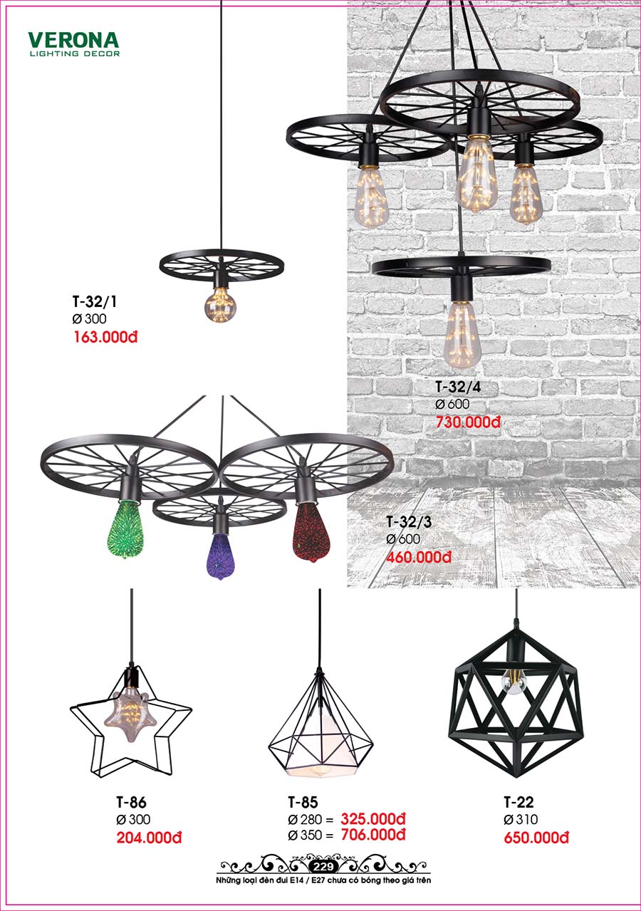 Catalog Đèn Trang Trí Ngân Tin 12 den tha bong roi tran trang tri trong nha ngan tin 11