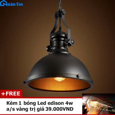 Đèn Thả Trần Trang Trí Nhà Quán Cà Phê THCN22 Ngân Tin (Tặng kèm 1 bóng Led Edison 4w ánh sáng vàng)