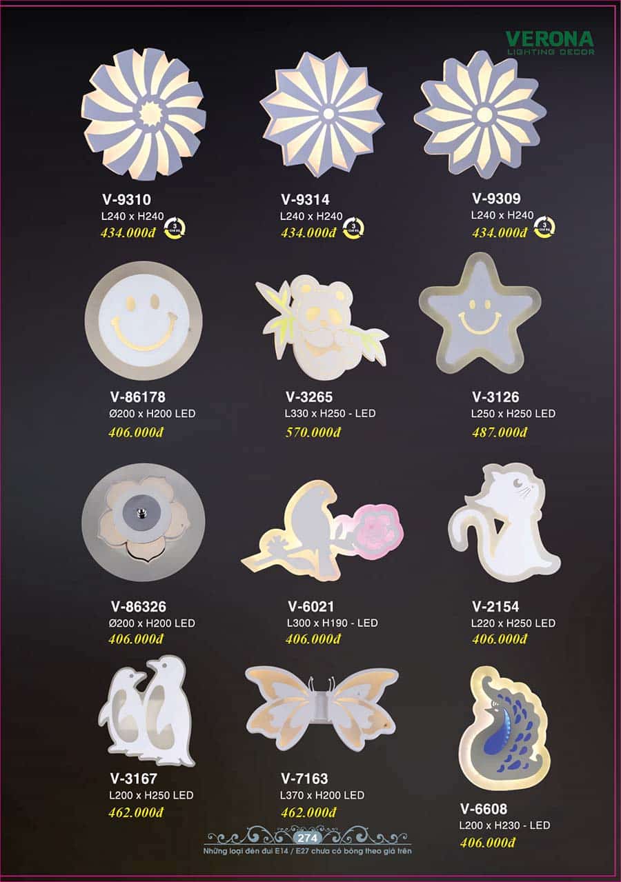 Catalog Đèn Trang Trí Ngân Tin 106 den treo tuong gan tuong trong nha ngan tin 08