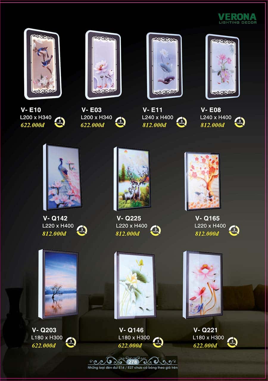 Catalog Đèn Trang Trí Ngân Tin 114 den treo tuong gan tuong trong nha ngan tin 12