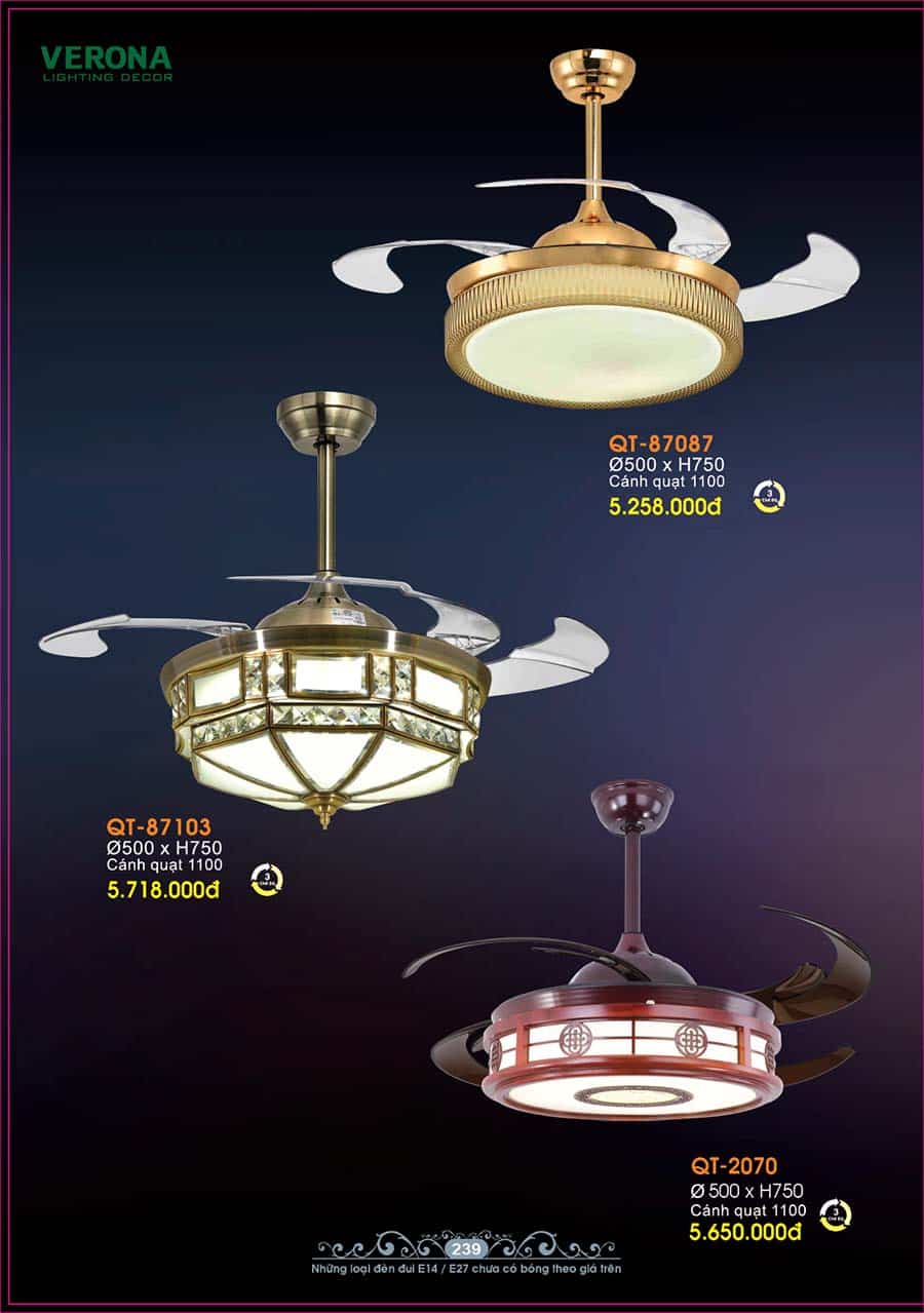 Catalog Đèn Trang Trí Ngân Tin 530 quat tran den led canh go trang tri trong nha ngan tin 03