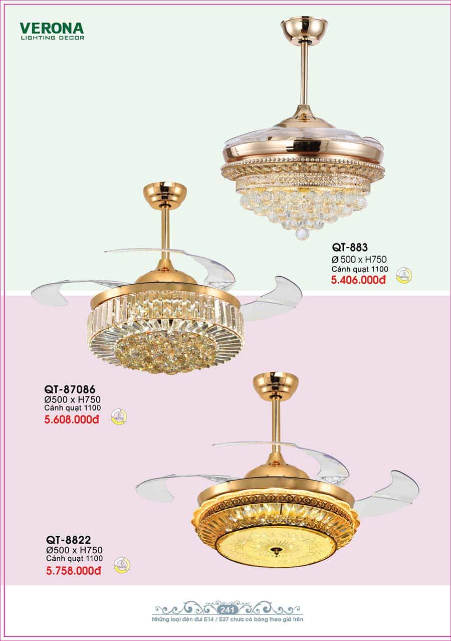 Catalog Đèn Trang Trí Ngân Tin 534 quat tran den led canh go trang tri trong nha ngan tin 05
