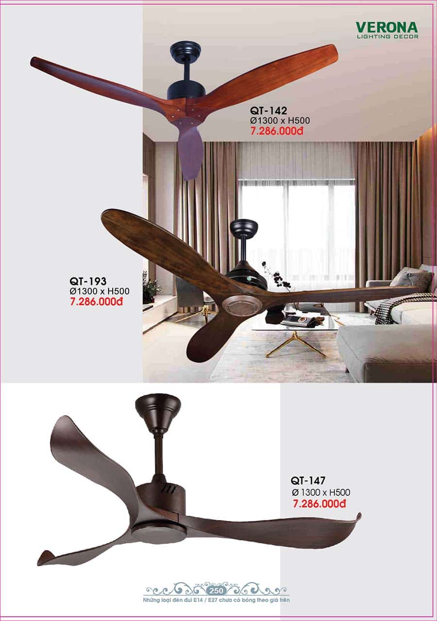 Catalog Đèn Trang Trí Ngân Tin 548 quat tran den led canh go trang tri trong nha ngan tin 14