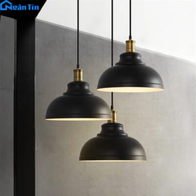 Bộ 3 đèn thả trần trang trí bàn ăn quầy bar quán cà phê E27 220V TCF02D Ngân Tin