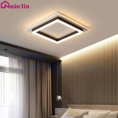 Đèn Mâm LED Ốp Trần Vuông Hiện Đại Trang Trí Phòng Ngủ Led 3 chế độ màu 220V MO965 Ngân Tin