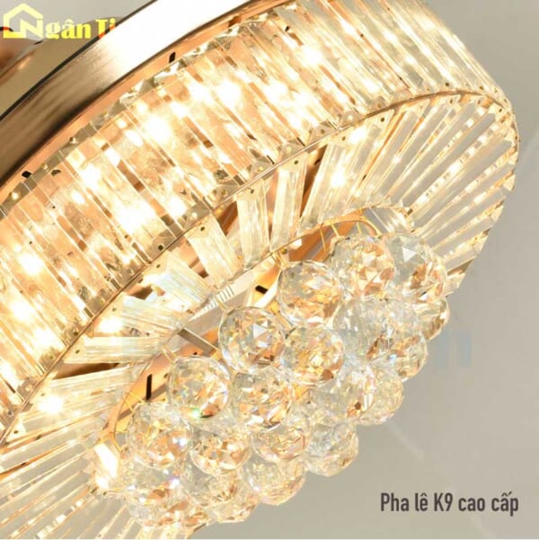 Quạt Trần Đèn Chùm Pha Lê Cánh Cụp Xòe Giấu Cánh Trang trí Phòng Khách Phòng Ngủ VF27 Ngân Tin - Image 12