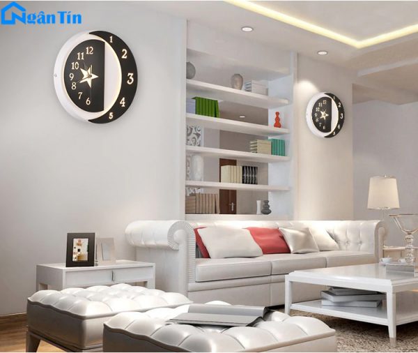 den gan tuong cau thang dong ho led ba che do ngan tin i