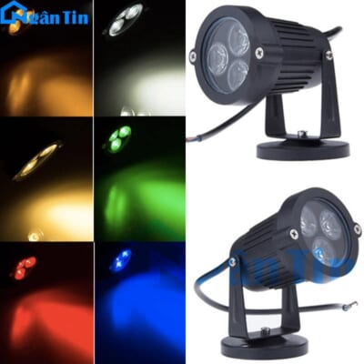 Đèn Led rọi sân vườn ngoài trời đế ngồi Led đổi màu 3W 220V SV2505 Ngân Tin