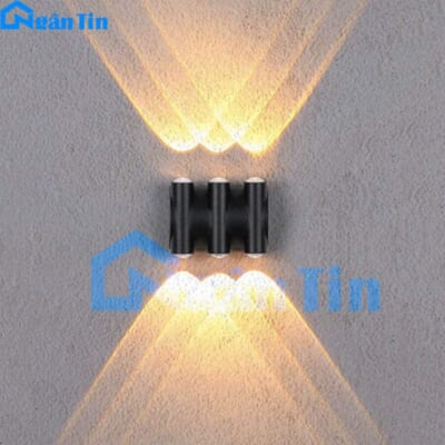 Đèn Led hắt tường treo tường gắn tường trong nhà ngoài trời 6 bóng Led 6W 220V VNT022-6B Ngân Tin