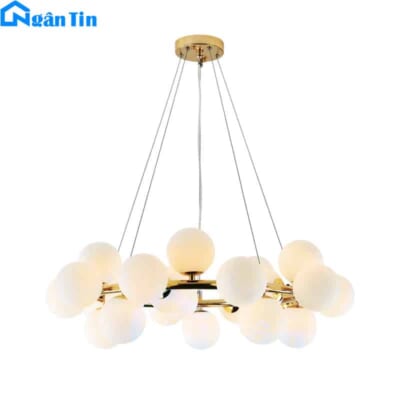 Đèn thả chùm ngọc trai 25 bóng trang trí sảnh phòng khách phòng ăn Led THCN187A  Ngân Tin