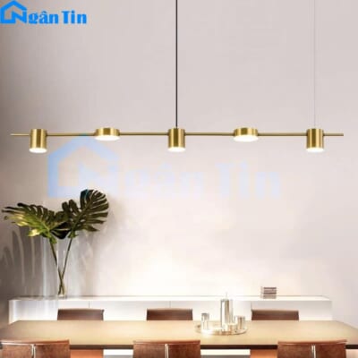 Đèn thả trần 5 bóng trang trí phòng khách bàn ăn Led 3 chế độ màu Led 3 chế độ màu 220V THCN222 Ngân Tin
