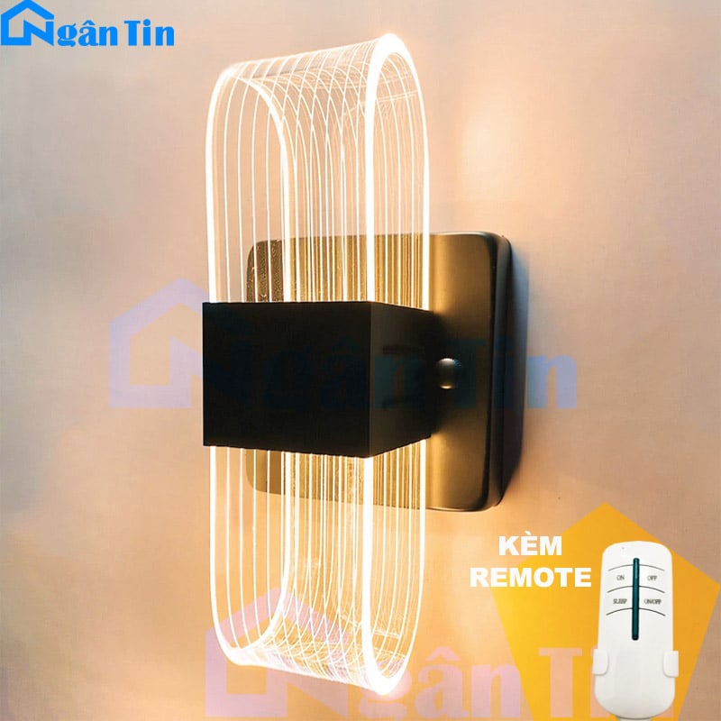 Đèn Led treo tường ốp tường trang trí trong nhà cầu thang Led 8W 3 chế độ màu GT467 Ngân Tin (Kèm remote điều khiển tiện dụng) 1 den-led-treo-tuong-gan-tuong-trong-nha-cau-thang-gt467-ngan-tin