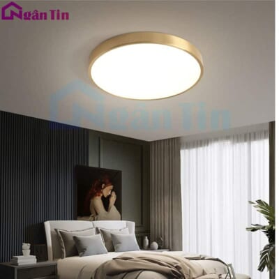 Đèn Mâm LED Ốp Trần Đồng Trang Trí Phòng Ngủ Phòng Khách Led 3 Màu OD717 Ngân Tin