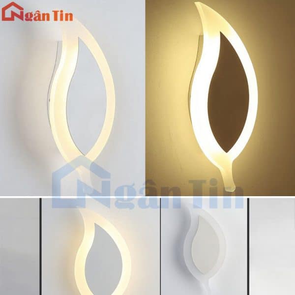 den led treo tuong op hinh chiec la tuong cau thang phong ngu 8w led 3 che do mau vk217 ngan tin 6