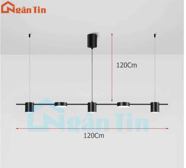 Đèn thả trần 5 bóng trang trí phòng khách bàn ăn Led 3 chế độ màu 220V THCN228 Ngân Tin - Image 2