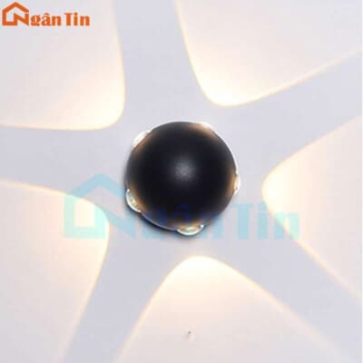 Đèn treo tường ốp tường hắt tường 5 tia ngoài trời trong nhà Led 15W 220V VNT2221 Ngân Tin