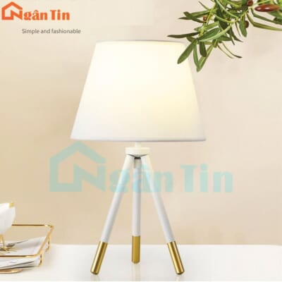 Đèn để bàn 3 chân làm việc phòng ngủ DB3032 Ngân Tin (Tặng kèm một bóng Led Bulb 9W ánh sáng vàng)