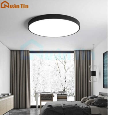 Đèn Mâm LED Ốp Trần Tròn Hiện Đại Trang Trí Phòng Ngủ Led 3 Màu OP1247 Ngân Tin