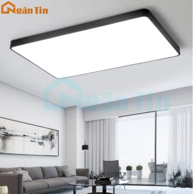 Đèn Mâm LED Ốp Trần Chữ Nhật Hiện Đại Trang Trí Phòng Ngủ Led 3 Màu OP1249 Ngân Tin