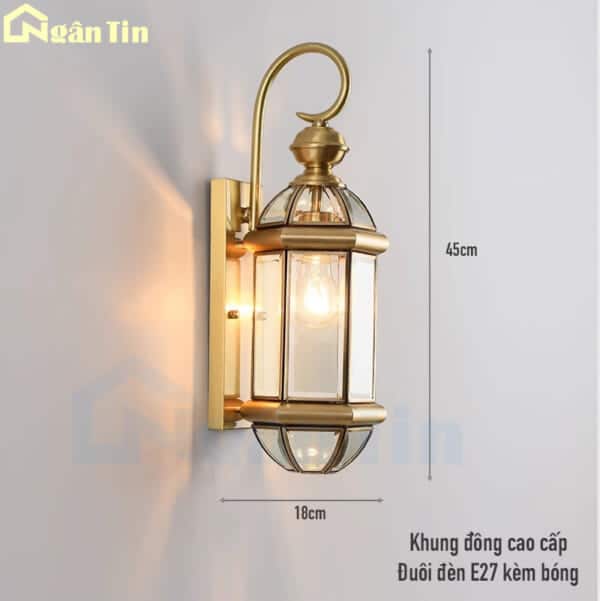 Vách đồng treo tường gắn tường ốp tường trang trí ngoài trời trong nhà 220V VD05 Ngân Tin - Image 2