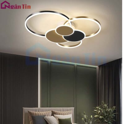 Đèn Mâm LED Ốp Trần Hiện Đại Trang Trí Phòng Khách Led 3 Chế Độ Màu MO9061 Ngân Tin (Kèm remote điều khiển từ xa)