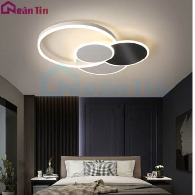 Đèn Mâm LED Ốp Trần Hiện Đại Trang Trí Phòng Khách Led 3 Chế Độ Màu MO9063 Ngân Tin (Kèm remote điều khiển từ xa)