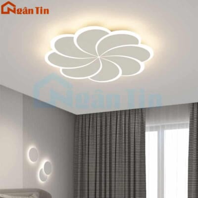 Đèn Mâm LED Ốp Trần Phi 60Cm Hiện Đại Trang Trí Phòng Ngủ Led 3 Chế Độ Màu MO9069 Ngân Tin (Kèm remote điều khiển từ xa)