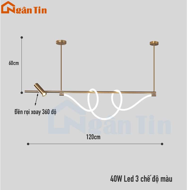Đèn thả trần Led trang trí bàn ăn quầy bar Led 3 chế độ màu 220V TTK124 Ngân Tin 1 Đèn thả trần Led trang trí bàn ăn quầy bar Led 3 chế độ màu 220V TTK124 Ngân Tin - Image 2