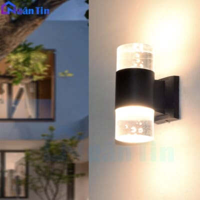 Đèn hắt tường ngoài trời 2 đầu treo tường ốp tường ngoài trời 10W 220V CN02 Ngân Tin