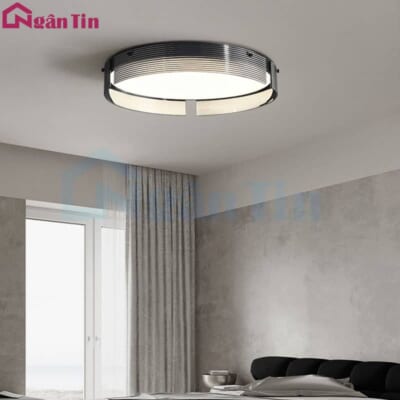 Đèn Mâm Tròn Ốp Trần Hiện Đại Trang Trí Phòng Ngủ Led 3 Màu OT121 Ngân Tin