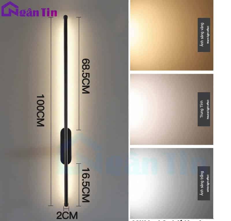 Đèn Led gắn tường ốp tường trang trí phòng khách phòng ngủ cầu thang 3 chế độ màu VT92T Ngân Tin 11 den led treo truong soi guong trang tri trong nha cau thang led 3 mau vt92t1000 ngan tin 8 e1769315012667