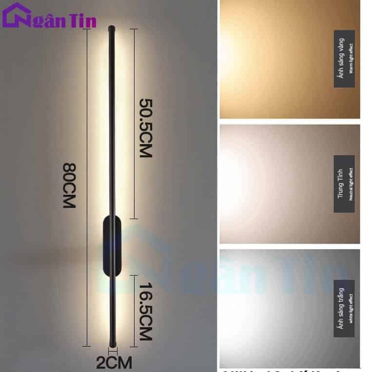 Đèn Led gắn tường ốp tường trang trí phòng khách phòng ngủ cầu thang 3 chế độ màu VT92T Ngân Tin 12 den led treo truong soi guong trang tri trong nha cau thang led 3 mau vt92t800 ngan tin 9 e1769315055419