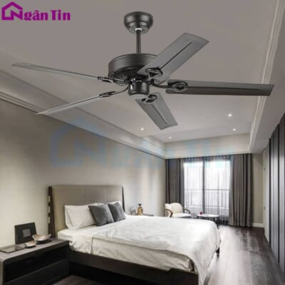 Quạt Trần 5 Cánh Trang Trí Sảnh Phòng Khách VF78 Ngân Tin (Kèm remote điều khiển từ xa)