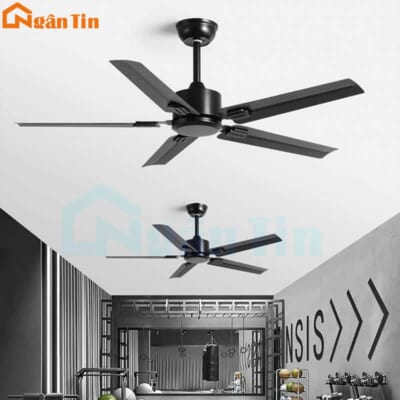 Quạt Trần 5 Cánh Trang Trí Sảnh Phòng Khách VF79 Ngân Tin (Kèm remote điều khiển từ xa)