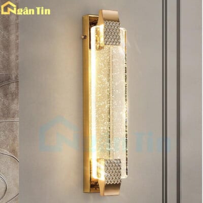 Đèn tường pha lê treo tường ốp tường trang trí phòng ngủ phòng khách Led 3 màu 220V VPL30 Ngân Tin