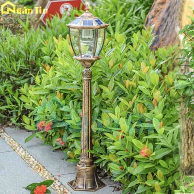 Đèn trụ năng lượng mặt trời trang trí sân vườn lối đi Led 12W E27 TD61 Ngân Tin