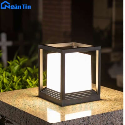 Đèn trụ cổng vuông trang trí sân vườn cổng tường rào Led 12W E27 220V DT30 Ngân Tin